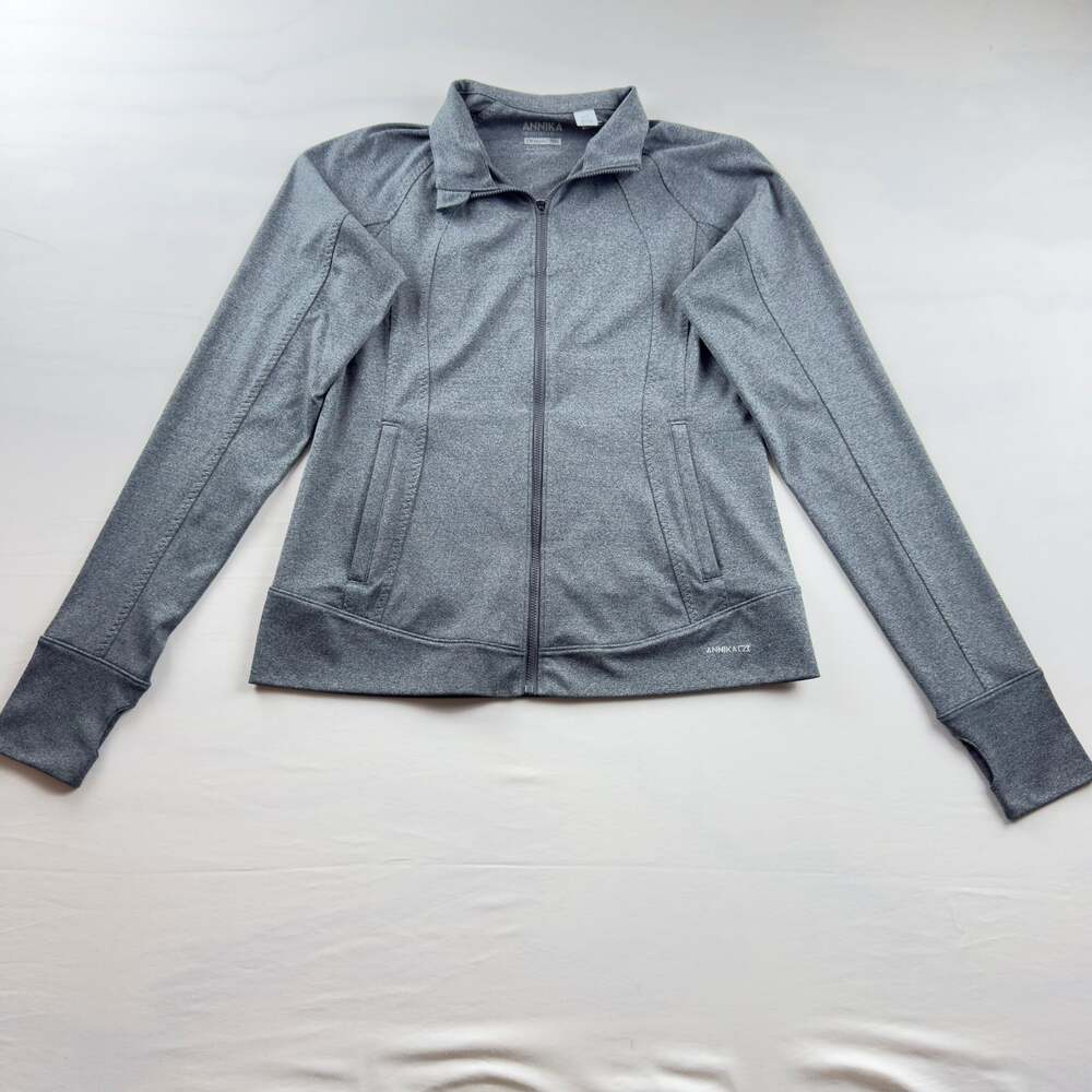 Annika Cutter & Buck CB DryTec 50+ Women's Gray Performance Zip-Up Track Jacket